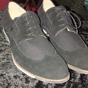 Elegant Black Suede Oxfords
